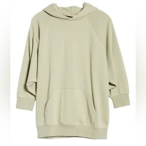 NWT Women’s Medium Fear Of God Essentials French Terry 3/4 Sleeve Hoodie Seafoam